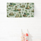 Gemütliche Kryptiden Nessie Loch Ness Monster Hobb Banner (InSitu)
