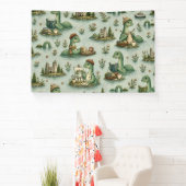 Gemütliche Kryptiden Nessie Loch Ness Monster Hobb Banner (InSitu)