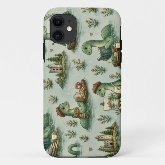 Gemütliche Kryptiden Nessie Loch Ness Monster Hobb Case-Mate iPhone Hülle (Rückseite)