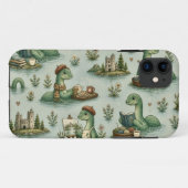 Gemütliche Kryptiden Nessie Loch Ness Monster Hobb Case-Mate iPhone Hülle (Rückseite (Horizontal))