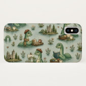 Gemütliche Kryptiden Nessie Loch Ness Monster Hobb Case-Mate iPhone Hülle (Rückseite (Horizontal))