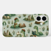 Gemütliche Kryptiden Nessie Loch Ness Monster Hobb Case-Mate iPhone Hülle (Rückseite (Horizontal))