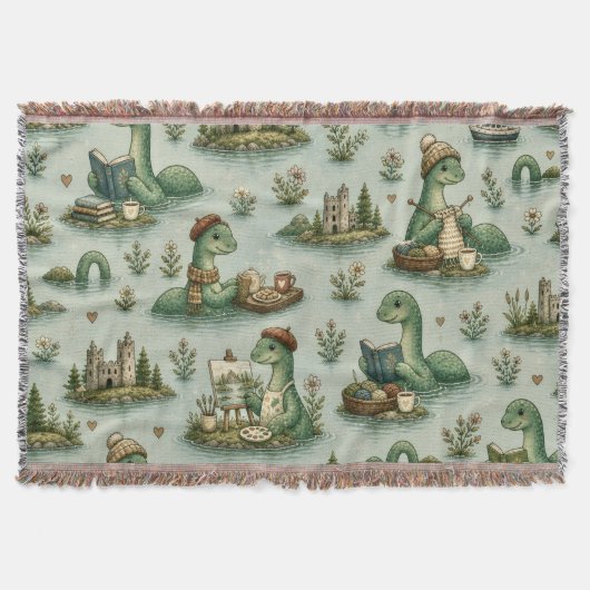 Gemütliche Kryptiden Nessie Loch Ness Monster Hobb Decke (Vorderseite)