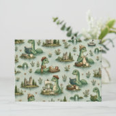Gemütliche Kryptiden Nessie Loch Ness Monster Hobb Einladung (Stehend Vorderseite)