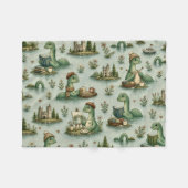 Gemütliche Kryptiden Nessie Loch Ness Monster Hobb Fleecedecke (Vorderseite (Horizontal))