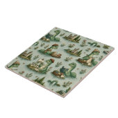 Gemütliche Kryptiden Nessie Loch Ness Monster Hobb Fliese (Seite)