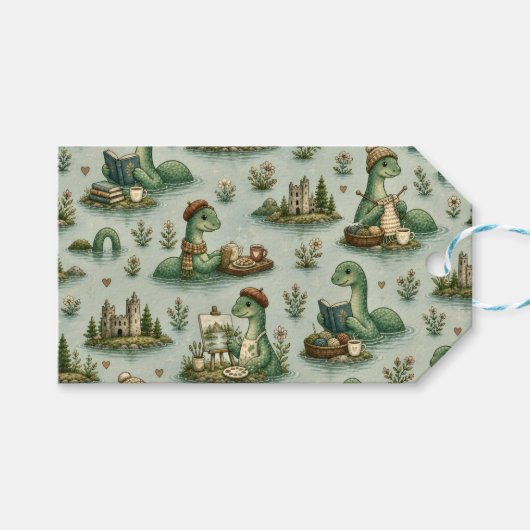 Gemütliche Kryptiden Nessie Loch Ness Monster Hobb Geschenkanhänger (Vorderseite (Horizontal))