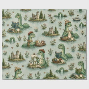 Gemütliche Kryptiden Nessie Loch Ness Monster Hobb Geschenkpapier