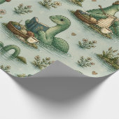 Gemütliche Kryptiden Nessie Loch Ness Monster Hobb Geschenkpapier (Ecke)