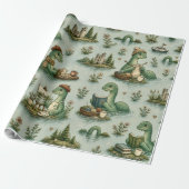 Gemütliche Kryptiden Nessie Loch Ness Monster Hobb Geschenkpapier (Ungerollt)