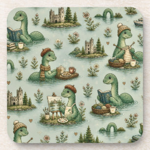 Gemütliche Kryptiden Nessie Loch Ness Monster Hobb Getränkeuntersetzer