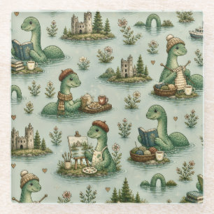 Gemütliche Kryptiden Nessie Loch Ness Monster Hobb Glasuntersetzer
