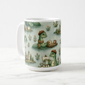 Gemütliche Kryptiden Nessie Loch Ness Monster Hobb Kaffeetasse (Vorderseite Links)