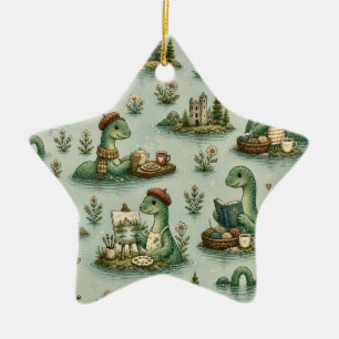 Gemütliche Kryptiden Nessie Loch Ness Monster Hobb Keramik Ornament