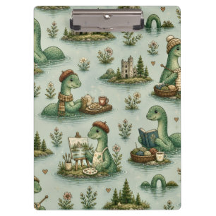 Gemütliche Kryptiden Nessie Loch Ness Monster Hobb Klemmbrett