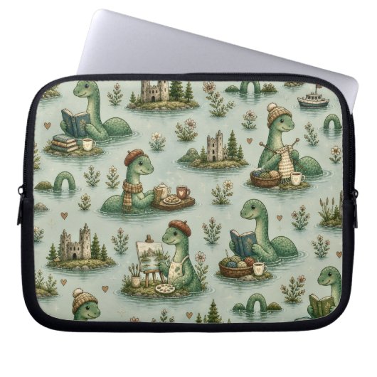 Gemütliche Kryptiden Nessie Loch Ness Monster Hobb Laptopschutzhülle (Vorderseite)