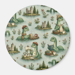 Gemütliche Kryptiden Nessie Loch Ness Monster Hobb Magnet