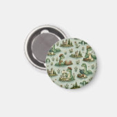 Gemütliche Kryptiden Nessie Loch Ness Monster Hobb Magnet (Vorderseite/Rückseite)