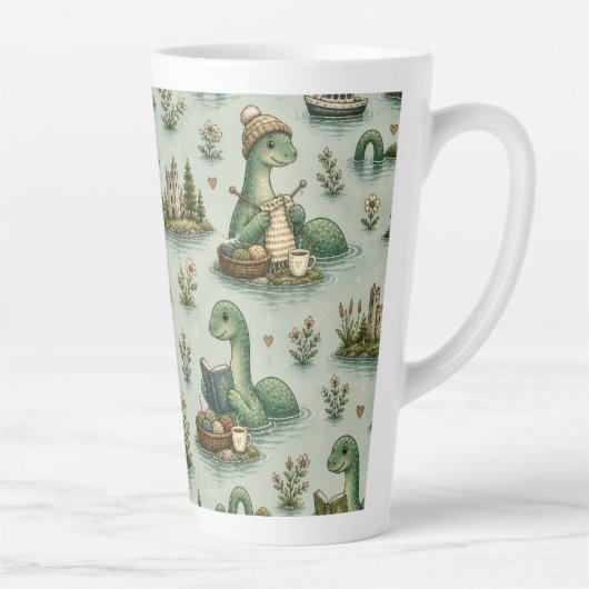 Gemütliche Kryptiden Nessie Loch Ness Monster Hobb Milchtasse (Rechts)