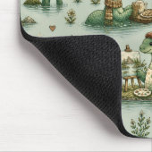 Gemütliche Kryptiden Nessie Loch Ness Monster Hobb Mousepad (Ecke)