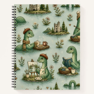 Gemütliche Kryptiden Nessie Loch Ness Monster Hobb Notizblock
