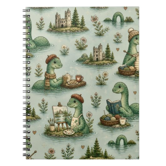 Gemütliche Kryptiden Nessie Loch Ness Monster Hobb Notizblock (Vorderseite)