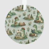 Gemütliche Kryptiden Nessie Loch Ness Monster Hobb Ornament (Rückseite)