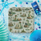 Gemütliche Kryptiden Nessie Loch Ness Monster Hobb Pappteller (Party)