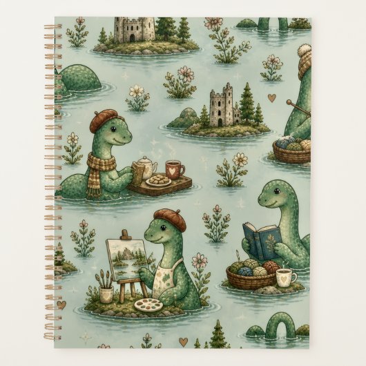 Gemütliche Kryptiden Nessie Loch Ness Monster Hobb Planer (Vorderseite)