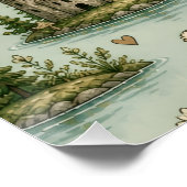 Gemütliche Kryptiden Nessie Loch Ness Monster Hobb Poster (Ecke)