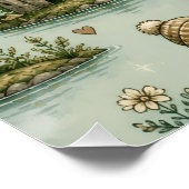 Gemütliche Kryptiden Nessie Loch Ness Monster Hobb Poster (Ecke)
