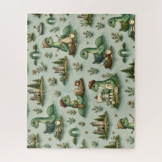 Gemütliche Kryptiden Nessie Loch Ness Monster Hobb Puzzle (Vertikal)