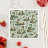 Gemütliche Kryptiden Nessie Loch Ness Monster Hobb Serviette (Beispiel)