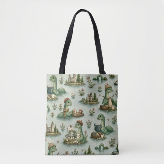 Gemütliche Kryptiden Nessie Loch Ness Monster Hobb Tasche (Vorderseite)