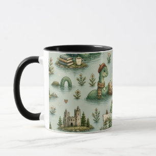 Gemütliche Kryptiden Nessie Loch Ness Monster Hobb Tasse