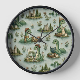 Gemütliche Kryptiden Nessie Loch Ness Monster Hobb Uhr