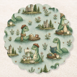 Gemütliche Kryptiden Nessie Loch Ness Monster Hobb Untersetzer