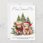 Gemütliche Kühe-Landtiere frohe Weihnachten (Vorderseite)