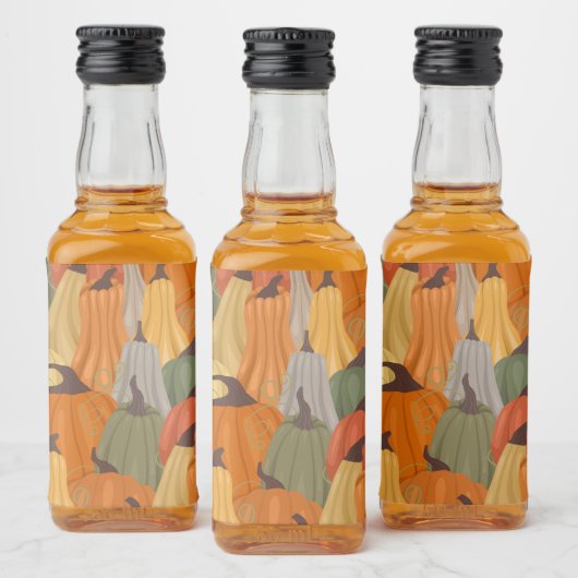 Gemütliche Kürbis Alkoholflaschenetikett (Flaschen)