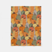 Gemütliche Kürbis Fleecedecke (Vorderseite)