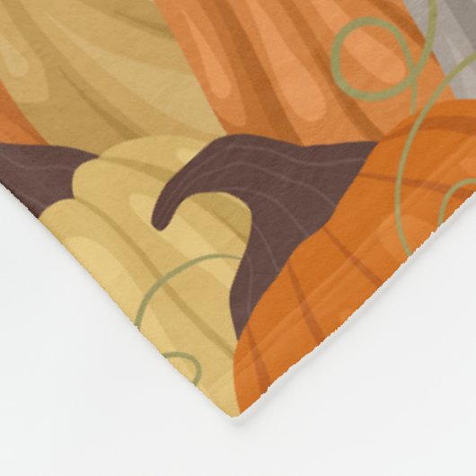 Gemütliche Kürbis Fleecedecke (Ecke)