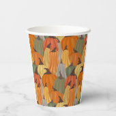 Gemütliche Kürbis Pappbecher (Rückseite)