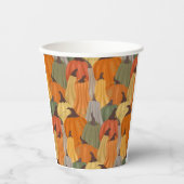 Gemütliche Kürbis Pappbecher (Vorderseite)