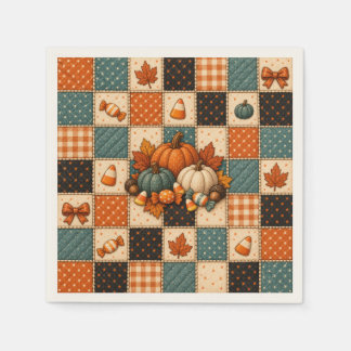 Gemütliche Kürbis- Patchwork-Quilt-Halloween-Servi Serviette