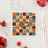 Gemütliche Kürbis- Patchwork-Quilt-Halloween-Servi Serviette (Beispiel)