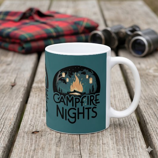 Gemütliche Lagerfeuernächte Rustikales Outdoor-Abe Kaffeetasse