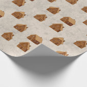 Gemütliche Lebkuchenhäuser Muster Geschenkpapier (Ecke)