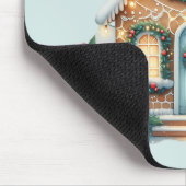 Gemütliche Lebkuchenhütte-Feiertagsillustration Mousepad (Ecke)