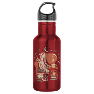 Gemütliche Lesecke für Kaffeeliebhaber  Edelstahlflasche