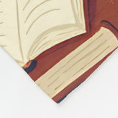 Gemütliche Leseecke Bücher Muster Fleecedecke (Ecke)